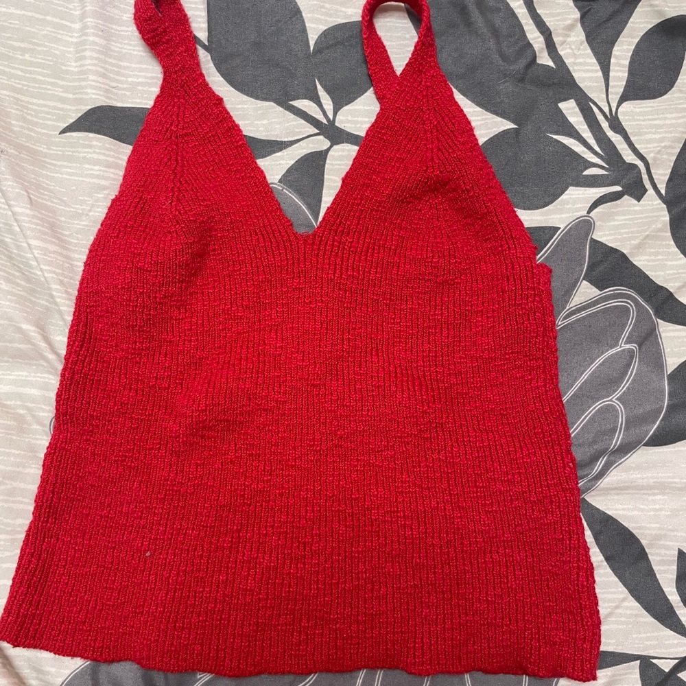 Tank top red knit